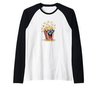 Joli Look de Pop-Corn pour Les Amateurs de cinéma Manche Raglan