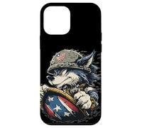 Joli Loup de Dessin animé pour Bouclier et Couleurs patriotiques Coque pour iPhone 12 Mini