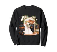 Joli Mariage Chat et Ours Photographe Jeunes mariés Sweatshirt