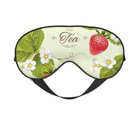 Joli masque de sommeil confortable à imprimé fraise pour homme et femme, léger, voyage, sieste, méditation, yoga, travail