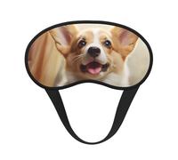 Joli masque de sommeil Corgi pour dormir sur le côté, masque de nuit bloquant la lumière pour les yeux pour femmes et hommes, couverture des yeux douce et confortable pour les voyages, la sieste