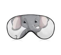 Joli masque de sommeil éléphant de dessin animé, masque pour les yeux, confortable et doux, couverture des yeux avec bande élastique, convient pour les hommes et les femmes, convient pour voyager