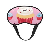 Joli masque de sommeil en forme de cupcake pour dormir sur le côté, masque de sommeil occultant pour homme et femme, masque de sommeil sans pression, doux, respirant, confortable pour dormir la nuit