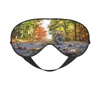 Joli masque de sommeil en forme d'écureuil doux pour les yeux, sangle réglable, fonctionne en position de sieste