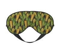 Joli masque de sommeil noir en forme de maïs doré, masque de sommeil double face, masques de sommeil pour homme et femme, couvre-yeux occultants pour dormir, voyage