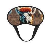 Joli masque de sommeil occultant à imprimé lama d'alpaga - Couverture des yeux pour dormeur sur le côté, doux et confortable, parfait pour les voyages, la méditation