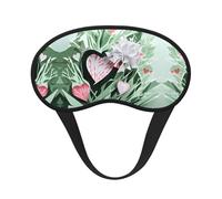 Joli masque de sommeil occultant confortable en forme de cœurs pour voyage, yoga, couverture douce pour les yeux