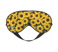Joli masque de sommeil polyvalent avec imprimé tournesol - Masque de sommeil doux double face pour le yoga, le camping