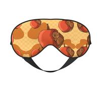 Joli masque doux pour les yeux de petit hamster, imprimé sur toute la surface, 96 % polyester, 4 % élasthanne