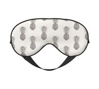 Joli masque doux pour les yeux imprimé ananas léger Aide au sommeil Respirant Occultant Voyage Sieste Yoga Méditation