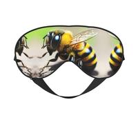 Joli masque doux pour les yeux, imprimé sur toute la surface, 96 % polyester, 4 % élasthanne