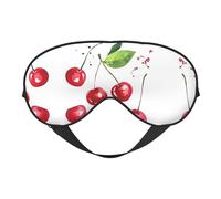 Joli masque pour les yeux avec imprimé de petites cerises - ombre de nuit élastique - bandeau anti-lumière pour les yeux pour avion, yoga, voyage