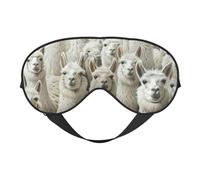 Joli masque pour les yeux avec imprimé lama élégant et léger pour voyage, yoga, sieste, méditation, camping, travail, relaxation