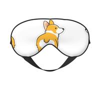 Joli masque pour les yeux Corgi Butt Print doux - Ombre de nuit élastique, bandeau à la lumière pour les yeux pour avion, yoga, voyage