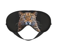Joli masque pour les yeux imprimé léopard, masque de sommeil occultant pour femme, masque de sommeil avec sangle réglable, adapté pour l'heure du coucher et les voyages