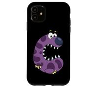 Joli monstre violet Alphabet C pour enfants Coque pour iPhone 11