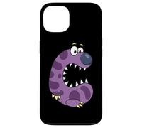 Joli monstre violet Alphabet C pour enfants Coque pour iPhone 13