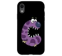 Joli monstre violet Alphabet C pour enfants Coque pour iPhone XR