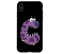 Joli monstre violet Alphabet C pour enfants Coque pour iPhone XS Max