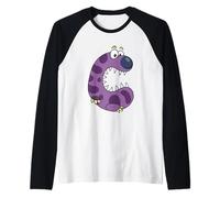 Joli monstre violet Alphabet C pour enfants Manche Raglan
