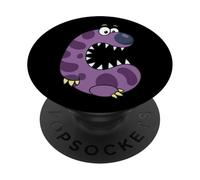 Joli monstre violet Alphabet C pour enfants PopSockets PopGrip Adhésif
