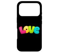 Joli Mot d'amour en Rose, Jaune, Vert, Bleu Coque pour iPhone 17 Pro