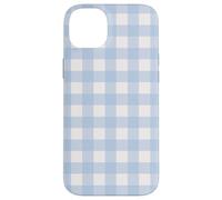 Joli Motif à Carreaux Vichy Bleu Layette Coque pour iPhone 14 Plus