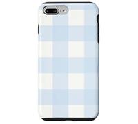 Joli Motif à Carreaux Vichy Bleu Layette Coque pour iPhone 7 Plus/8 Plus