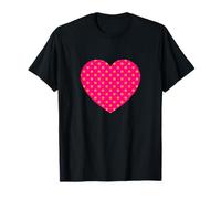 Joli motif à pois rose orange et graphique minimaliste T-Shirt