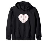 Joli motif à pois rouges pastel, graphique minimaliste Sweat à Capuche