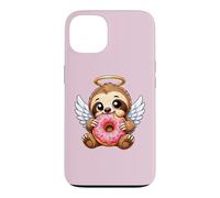 Joli Motif Ange Paresseux Mangeant Un Donut Coque pour iPhone 13