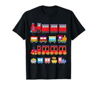 Joli motif animal de train coloré pour enfants T-Shirt