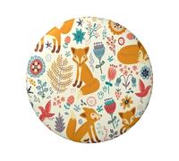 Joli motif animal floral imprimé 6 cm rond badge en fer blanc imprimé sur un seul côté, parfait pour décoration de style personnel et cadeau, taille unique, Métal