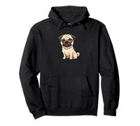Joli Motif Carlin et Chien Qui clignent Un clin d'œil Sweat à Capuche