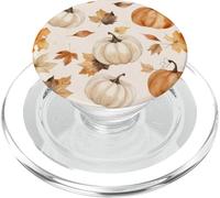 Joli Motif d'automne Citrouille et Feuille PopSockets PopGrip pour MagSafe