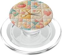 Joli Motif de Bloc de Courtepointe PopSockets PopGrip pour MagSafe