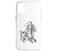 Joli Motif de Cheval de rodéo et Cowboy Coque pour iPhone 16 Plus
