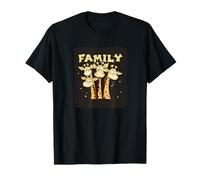 Joli motif de famille de girafes pour des cœurs heureux T-Shirt