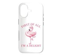 Joli Motif de Flamant Rose I am a Delight Coque pour iPhone 17