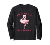 Joli Motif de Flamant Rose I am a Delight Manche Longue