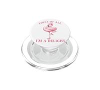 Joli Motif de Flamant Rose I am a Delight PopSockets PopGrip pour MagSafe
