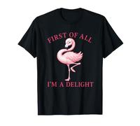 Joli Motif de Flamant Rose I am a Delight T-Shirt