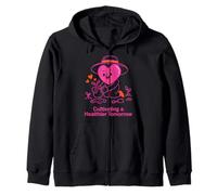 Joli Motif de Jardinage en Forme de cœur - Cultivez Un Avenir Plus sain Sweat à Capuche