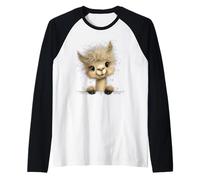 Joli Motif de Lama en Peluche Manche Raglan