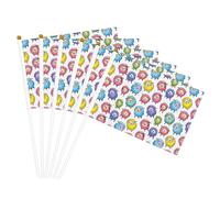 Joli motif de mouton coloré imprimé drapeau à main léger pour festival, décoration intérieure ou extérieure, défilé, fête, événements