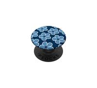 Joli Motif de pétales de Fleurs Bleues PopSockets PopGrip Adhésif
