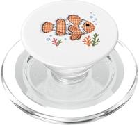 Joli Motif de Poisson Clown en Patchwork PopSockets PopGrip pour MagSafe