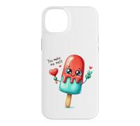 Joli Motif de Popsicle Love avec You Make Me Melt Coque pour iPhone 14 Plus