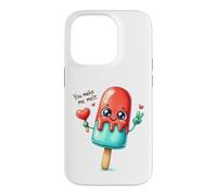 Joli Motif de Popsicle Love avec You Make Me Melt Coque pour iPhone 14 Pro