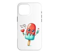 Joli Motif de Popsicle Love avec You Make Me Melt Coque pour iPhone 16 Pro Max